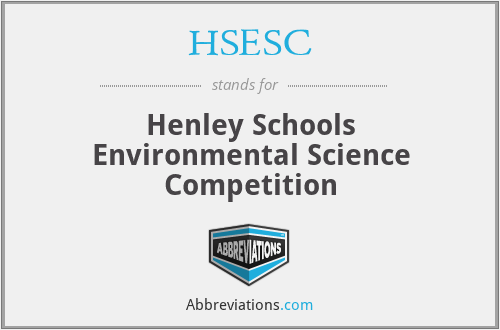 HSESC - Henley Schools Environmental Science Competition