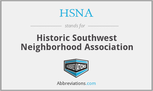 HSNA - Historic Southwest Neighborhood Association