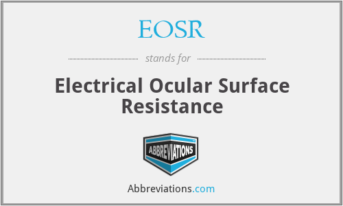 EOSR - Electrical Ocular Surface Resistance