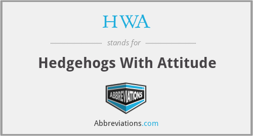 HWA - Hedgehogs With Attitude