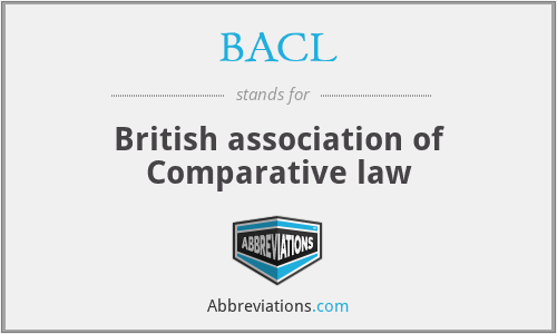 BACL - British association of Comparative law