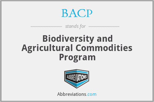 BACP - Biodiversity and Agricultural Commodities Program