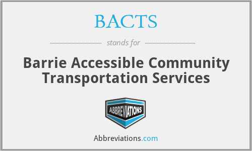 BACTS - Barrie Accessible Community Transportation Services