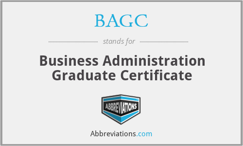 BAGC - Business Administration Graduate Certificate