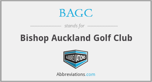 BAGC - Bishop Auckland Golf Club