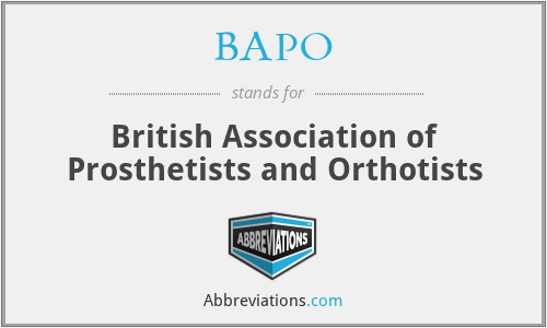 BAPO - British Association of Prosthetists and Orthotists