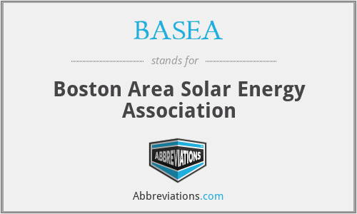 BASEA - Boston Area Solar Energy Association