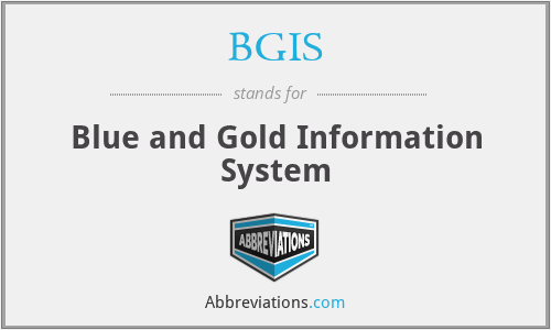 BGIS - Blue and Gold Information System