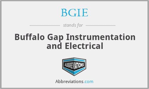 BGIE - Buffalo Gap Instrumentation and Electrical