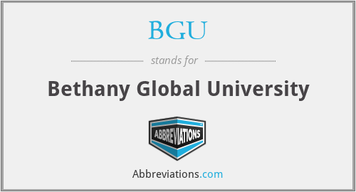 BGU - Bethany Global University