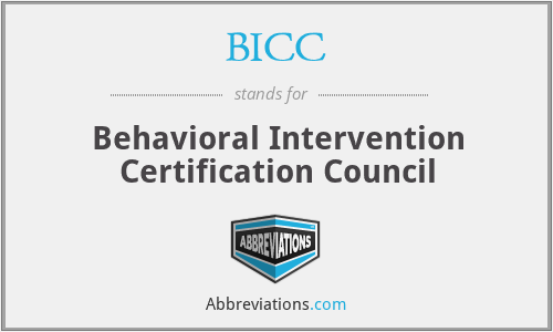 BICC - Behavioral Intervention Certification Council