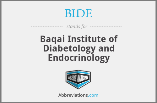 BIDE - Baqai Institute of Diabetology and Endocrinology