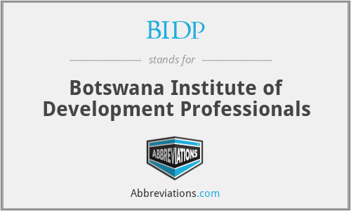 BIDP - Botswana Institute of Development Professionals
