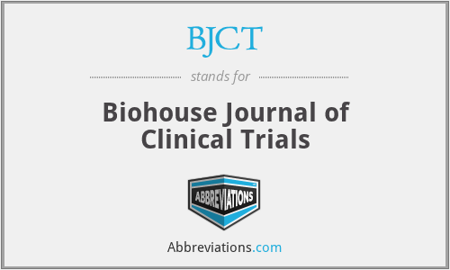 BJCT - Biohouse Journal of Clinical Trials
