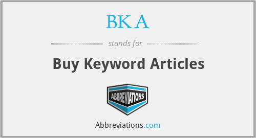 BKA - Buy Keyword Articles