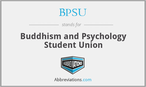 BPSU - Buddhism and Psychology Student Union
