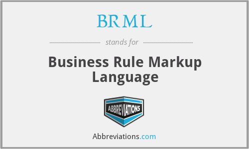 BRML - Business Rule Markup Language