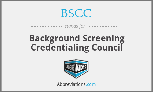 BSCC - Background Screening Credentialing Council