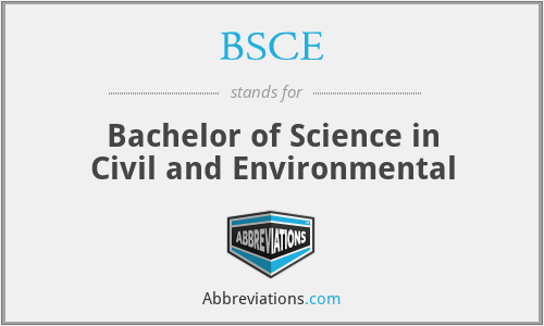 BSCE - Bachelor of Science in Civil and Environmental