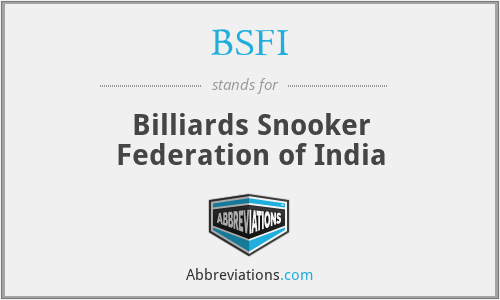 BSFI - Billiards Snooker Federation of India