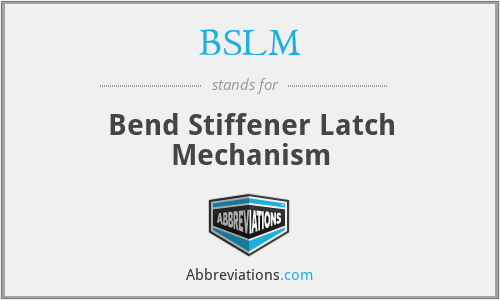 BSLM - Bend Stiffener Latch Mechanism