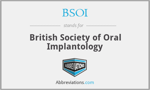 BSOI - British Society of Oral Implantology