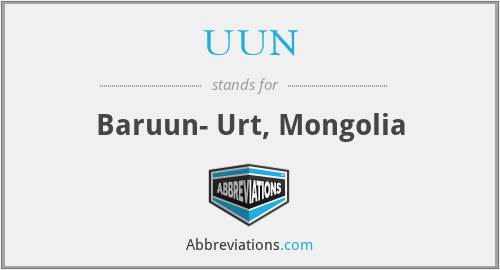 UUN - Baruun- Urt, Mongolia
