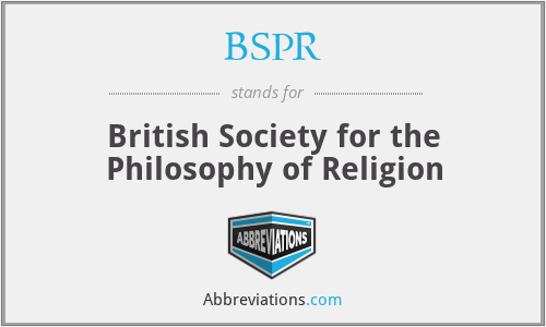 BSPR - British Society for the Philosophy of Religion