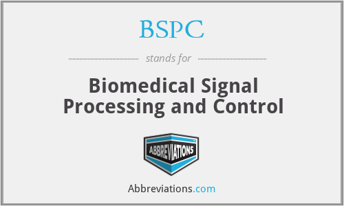 BSPC - Biomedical Signal Processing and Control