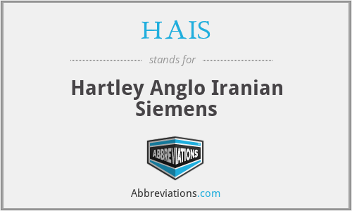 HAIS - Hartley Anglo Iranian Siemens