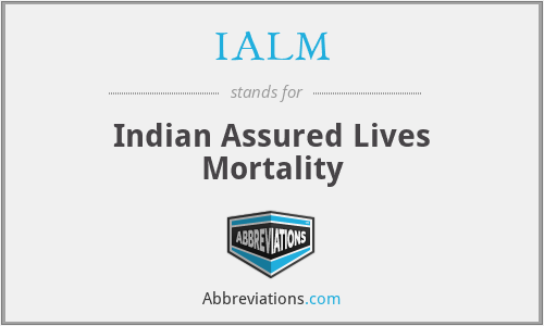 IALM - Indian Assured Lives Mortality