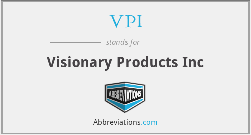 VPI - Visionary Products Inc