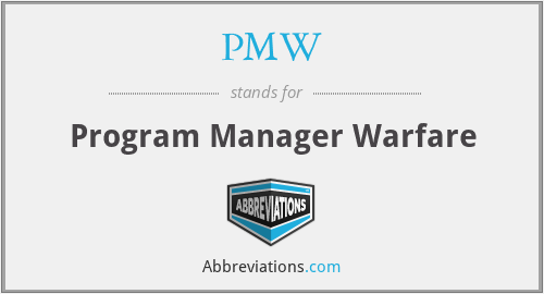 PMW - Program Manager Warfare