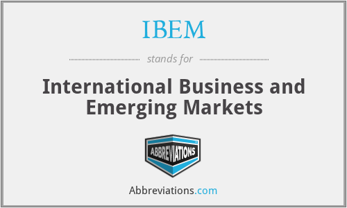 IBEM - International Business and Emerging Markets