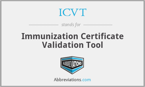 ICVT - Immunization Certificate Validation Tool