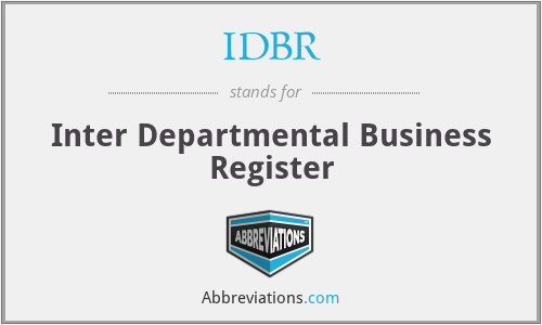 IDBR - Inter Departmental Business Register