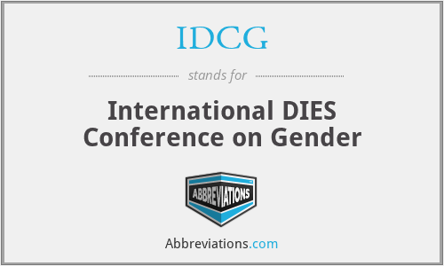 IDCG - International DIES Conference on Gender