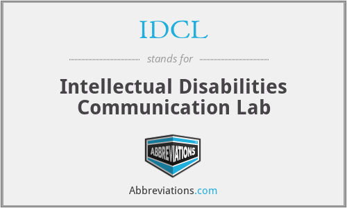 IDCL - Intellectual Disabilities Communication Lab