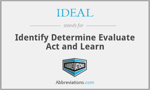 IDEAL - Identify Determine Evaluate Act and Learn