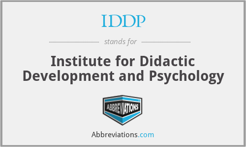 IDDP - Institute for Didactic Development and Psychology