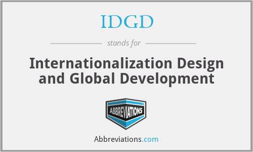 IDGD - Internationalization Design and Global Development