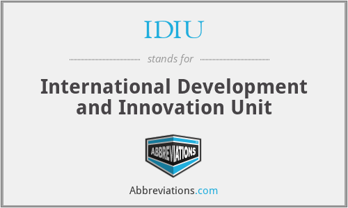 IDIU - International Development and Innovation Unit