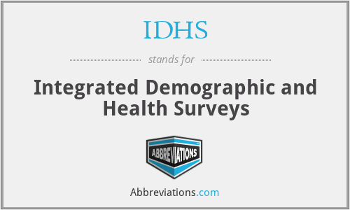 IDHS - Integrated Demographic and Health Surveys