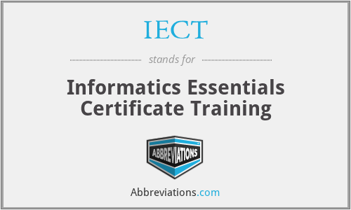 IECT - Informatics Essentials Certificate Training