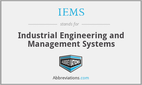 IEMS - Industrial Engineering and Management Systems