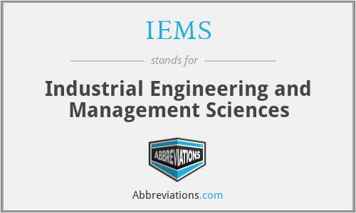 IEMS - Industrial Engineering and Management Sciences