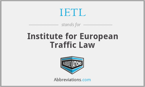IETL - Institute for European Traffic Law