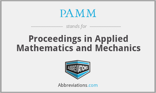PAMM - Proceedings in Applied Mathematics and Mechanics
