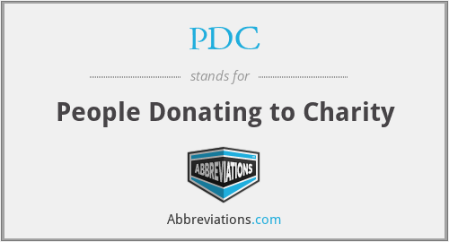 PDC - People Donating to Charity