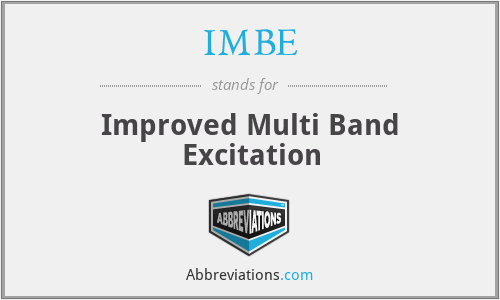 IMBE - Improved Multi Band Excitation